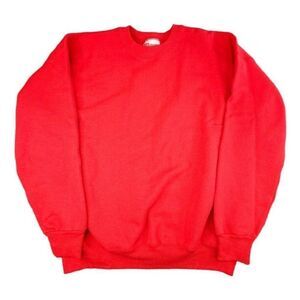 Vintage Hanes Blank Sweatshirt Mens Size XL Red 90s Streetwear Crewneck